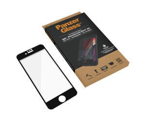 Panzerglass Case Friendly - screen protection for cell phone - glass - frame color black - for Apple iPhone 6, 6S, 7, 8, SE (2nd generation)