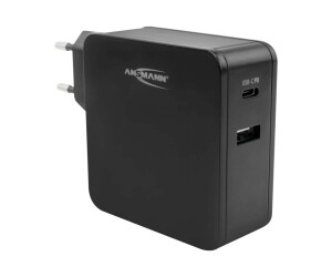 Ansmann 247PD - Netzteil - 45 Watt - 4700 mA - PD, QC 3.0 - 2 Ausgabeanschlussstellen (USB, 24 pin USB-C)