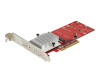 Startech.com Dual M.2 PCIE SSD Adapter card - X8 / X16 Dual NVME or AHCI M.2 SSD to PCI Express 3.0 - M.2 NGFF PCIE (M -Key)