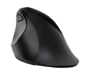 Kensington Pro Fit Ergo Wireless Mouse - Mouse - ergonomic - 5 keys - wireless - 2.4 GHz, Bluetooth 4.0 LE - Wireless recipient (USB)