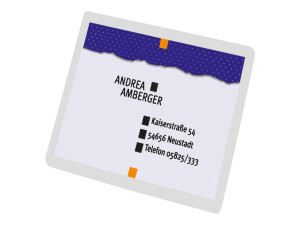 Sigel Visitenkarten-Schutztasche - f&uuml;r 85 x 55 mm -...