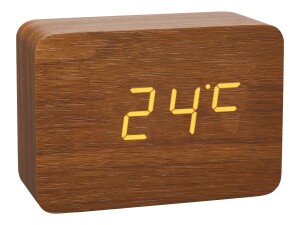 TFA 60.2549.08 - digital alarm clock - brown - plastic -...