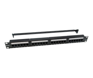 Equip Pro - Patch Panel - CAT 6 - RJ-45 X 24 - Schwarz - 1U - 48.3 cm (19")