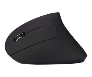 Inter-Tech Eterno KM-206L - Vertikale Maus - ergonomisch - Für Linkshänder - 6 Tasten - kabellos - 2.4 GHz - kabelloser Empfänger (USB)
