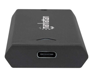 Manhattan M.2 NVMe SSD Enclosure, USB-C Female Connection, 10 Gbps (USB 3.2 Gen2 aka USB 3.1)