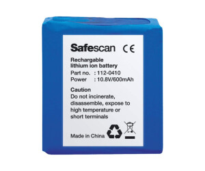 Safescan LB-105 - Batterie - Li - 600 mAh - Blau