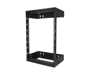 StarTech.com 15U 19" Wall Mount Network Rack, Adjustable Depth 12-20" 2 Post Open Frame Server Room Rack for AV/Data/ IT Communication/Computer Equipment/Switch with Cage Nuts & Screws - 15U Adjustable Rack (RK15WALLOA)