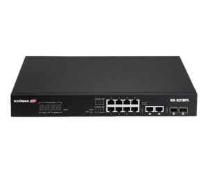 Edimax GS-5210PL - Switch - Smart - 10 x 10/100/1000 + 2 x Gigabit SFP (Uplink)