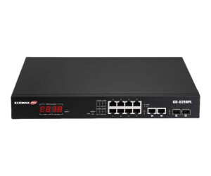 Edimax GS-5210PL - Switch - Smart - 10 x 10/100/1000 + 2 x Gigabit SFP (Uplink)