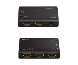 LogiLink Video-/Audio-Splitter - 4 x HDMI