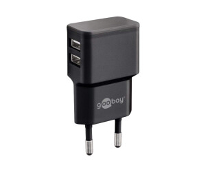 Goobay Dual USB charger - Netzteil - 12 Watt - 2.4 A - 2...