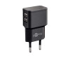 Goobay Dual USB charger - Netzteil - 12 Watt - 2.4 A - 2 Ausgabeanschlussstellen (USB)
