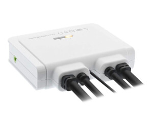 InLine KVM Switch - 2-fach - USB-C + HDMI zu HDMI - 4K - mit Audio - integr. Kabel