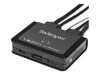 StarTech.com 2-Port USB DisplayPort KVM Switch - 4K 60 Hz - UHD DP 1.2 USB-KVM Umschalter mit 1,2 m Kabel & Audio - Bus-powered & remote switching - OS unabhängig - MacBook ThinkPad (SV211DPUA4K)