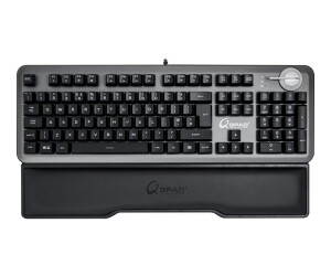 QPAD MK-95 - Tastatur - mit Lautstärkerad - Hintergrundbeleuchtung