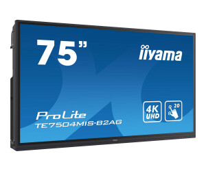 Iiyama ProLite TE7504MIS-B2AG - 190 cm (75") Diagonalklasse LCD-Display mit LED-Hintergrundbeleuchtung - interaktive Digital Signage - mit Integrierter Media-Player und Touchscreen (Multi-Touch)