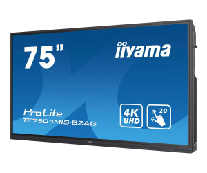 Iiyama ProLite TE7504MIS-B2AG - 190 cm (75") Diagonalklasse LCD-Display mit LED-Hintergrundbeleuchtung - interaktive Digital Signage - mit Integrierter Media-Player und Touchscreen (Multi-Touch)