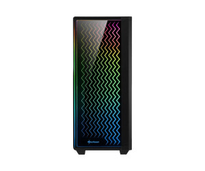 Sharkoon RGB LIT 200 - Tower - ATX - Seitenteil mit Fenster (gehärtetes Glas)