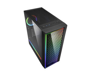 Sharkoon RGB LIT 200 - Tower - ATX - Seitenteil mit Fenster (gehärtetes Glas)
