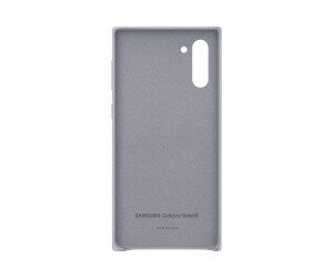 Samsung Leather Cover EF -VN970 - rear cover for mobile phone - leather - gray - for Galaxy Note10, Note10 (Unlocked)