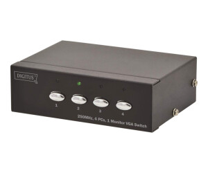 DIGITUS VGA Switch 4 PCs, 1 Monitor