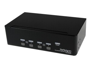StarTech.com 4 Port Dual DVI USB KVM Switch/ Umschalter mit Audio und USB 2.0 Hub