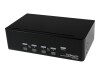 StarTech.com 4 Port Dual DVI USB KVM Switch/ Umschalter mit Audio und USB 2.0 Hub
