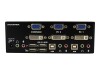 StarTech.com Dual DVI VGA 2 Port Monitor Audio Switch 2-fach KVM Umschalter USB 2.0 1920x1200 - 2 x USB 2.0 4 x DVI-I 4 x Klinke (Buchse)