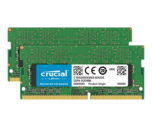 Crucial DDR4 - kit - 32 GB: 2 x 16 GB - SO DIMM 260-PIN -...