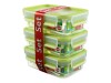 Groupe SEB EMSA CLIP & CLOSE - Lebensmittelbehälter - 0.55 L - durchsichtig, Hellgrün (Packung mit 3)