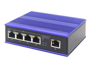 DIGITUS 4 Port Fast Ethernet Netzwerk PoE Switch,...