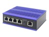 DIGITUS 4 Port Fast Ethernet Netzwerk PoE Switch, Industrial, Unmanaged, 1 RJ45 Uplink