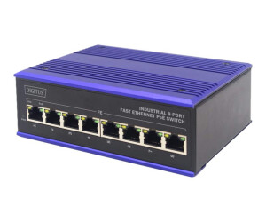 Digitus Industrial 8-Port Fast Ethernet Poe Switch,...