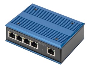 DIGITUS 4 Port Gigabit Netzwerk PoE Switch, Industrial,...