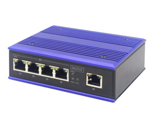 DIGITUS 4 Port Gigabit Netzwerk Switch, Industrial,...