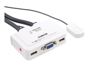 InLine KVM Switch - 2-fach - VGA - USB - mit Audio -...