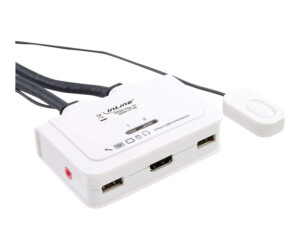 Inline Cable KVM Switch-KVM/Audio/USB switch