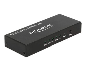Delock HDMI UHD Splitter 1 x HDMI in > 4 x HDMI out 4K