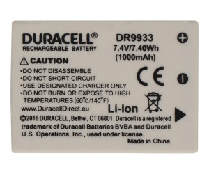 Duracell Battery - Li -ion - 1000 mAh - for Canon Powershot G10