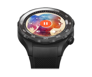 Huawei Watch 2 Sports - 45 mm - schwarz Kohlefaser - intelligente Uhr mit Sportband - Gummi - Handgelenkgröße: 140-210 mm - Anzeige 3 cm (1.2")