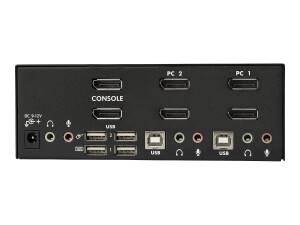 StarTech.com 2 Port Dual DisplayPort USB KVM Switch mit...