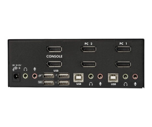 StarTech.com 2 Port Dual DisplayPort USB KVM Switch with...