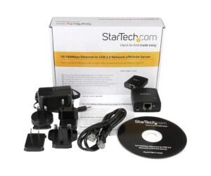 StarTech.com 10/100 Mbit/s Ethernet auf USB 2.0 Netzwerk LPR Printserver
