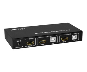 Inline 2x1 HDMI KVM Switch-KVM/Audio/USB switch