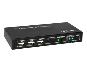 Inline 2x1 HDMI KVM Switch-KVM/Audio/USB switch