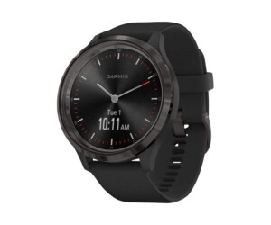 Garmin vívomove 3 - 44 mm - schwarz - intelligente Uhr mit Band