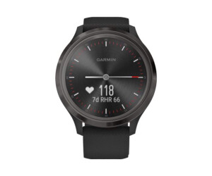 Garmin vívomove 3 - 44 mm - schwarz - intelligente Uhr mit Band