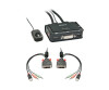 Lindy Compact 2 Port KVM Switch - KVM-/Audio-/USB-Switch