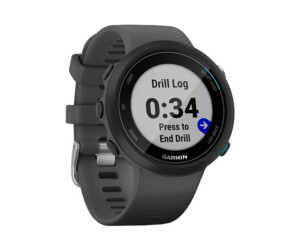 Garmin Swim 2 - 42 mm - slate - sports watch with band - silicone - slate - wrist size: 129-197 mm - display 2.6 cm (1.04 ")