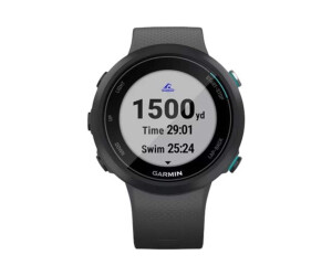 Garmin Swim 2 - 42 mm - slate - sports watch with band - silicone - slate - wrist size: 129-197 mm - display 2.6 cm (1.04 ")